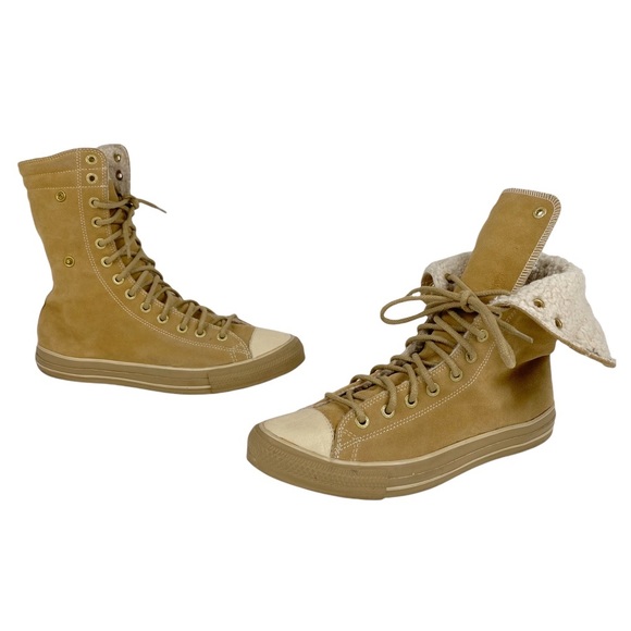 Vintage Converse All-Star Extra High Fleece Sherpa Lining Chuck Taylor Shoes